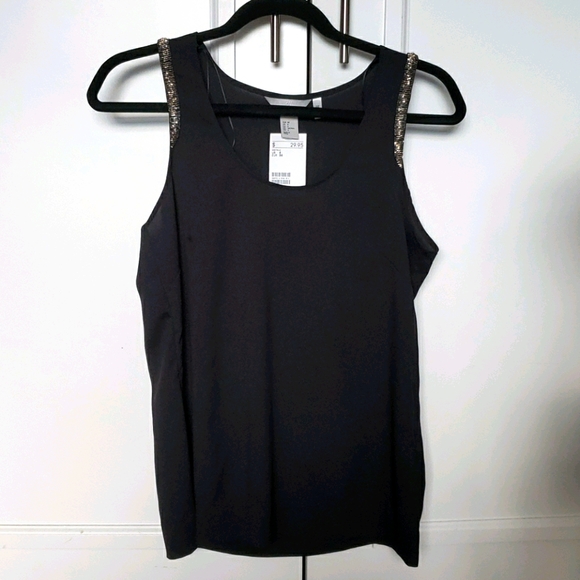 H&M Tops - Black jewelled tank